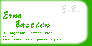 erno bastien business card